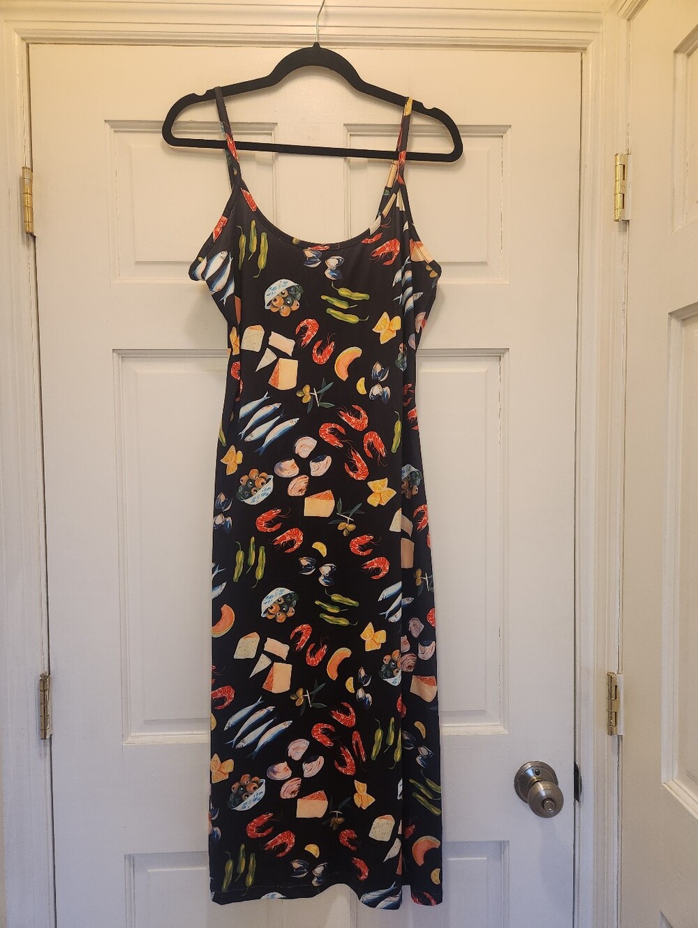 Gah Inspired Sophia Tapas Food Midi Slip Dress L Maximalist Dopamine Whimsical - Picture 3 of 3